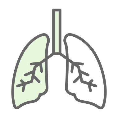 akciğerler web simgesi basit illüstrasyon 