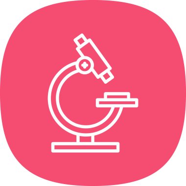 Mikroskop. Web simgesi basit illüstrasyon