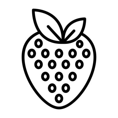 Çilek simgesi, vektör çizimi 