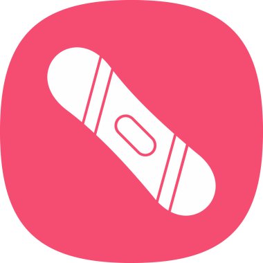 Snowboard düz ikonu, kış sporu konsepti, snowboard ekipman tabelası, vektör illüstrasyonu 