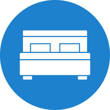 yatak ikonu vektör illüstrasyonu 