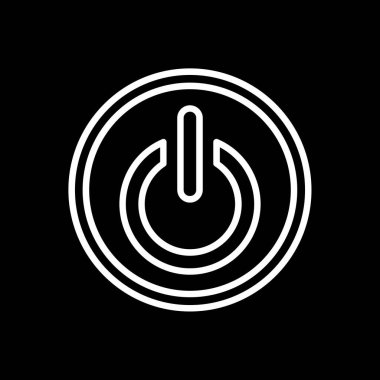 Güç düğmesi. Web simgesi vektör illüstrasyonu 