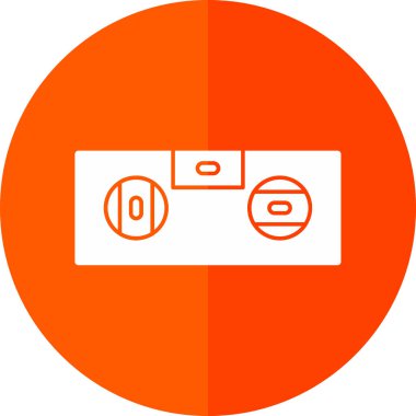 Bir kamera simgesinin vektör illüstrasyonu