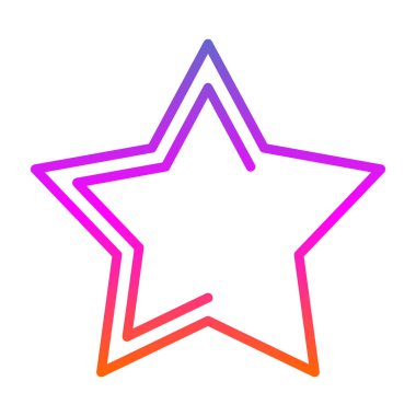 yaratıcı düz yıldız ikon vektör çizimi tasarımı