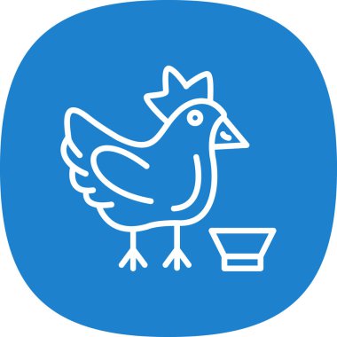 tavuk simgesi vektör illüstrasyonu