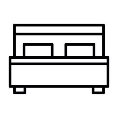 yatak vektörü ince çizgi simgesi