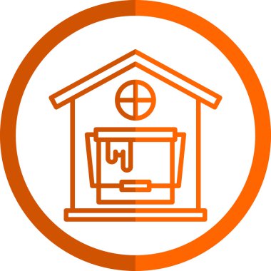 Modern ev simgesinin vektör illüstrasyonu