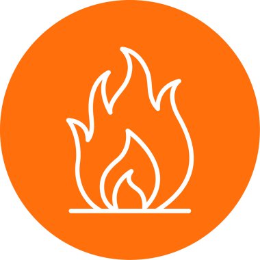 Yangın. Web simgesi basit illüstrasyon