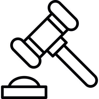 Yargıç Gravel. Web simgesi basit illüstrasyon 