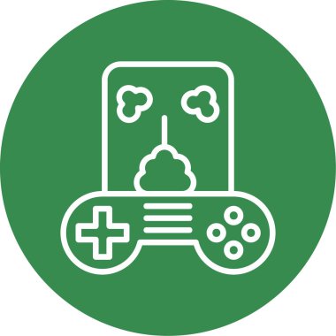 oyun konsolu simgesi, vektör illüstrasyonu, video oyunu sembolü 