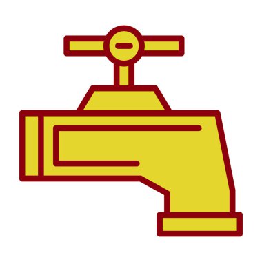 Musluk ikonu. Web illüstrasyonu