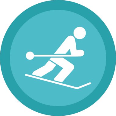 Düz kayak simgesinin vektör grafiği 
