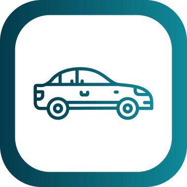 araba simgesi, vektör illüstrasyonu 