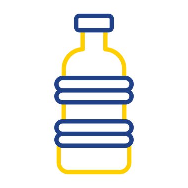 Plastik şişe simgesinin vektör çizimi       