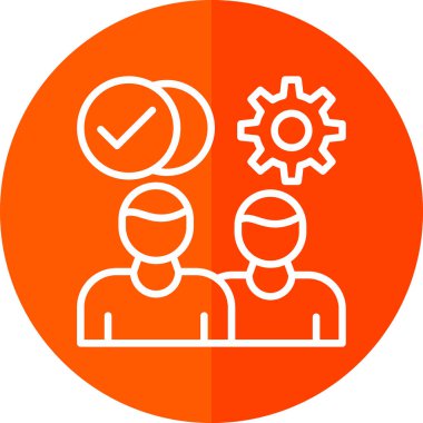 Takım çalışması web simgesi vektör çizimi