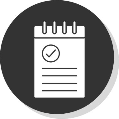 notepad simgesi, vektör illüstrasyonu basit tasarım