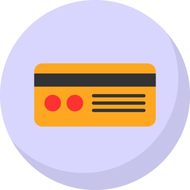 Kredi kartı simgesi, vektör illüstrasyonu basit tasarım