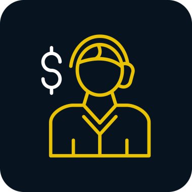 Salesman web icon vector illustration