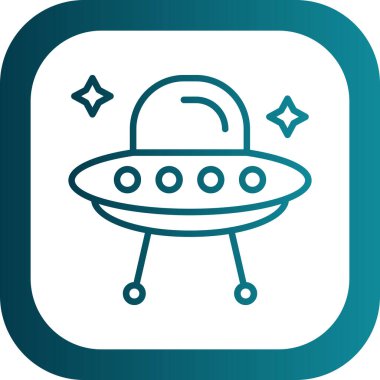 Uzaylı. Web simgesi basit illüstrasyon 