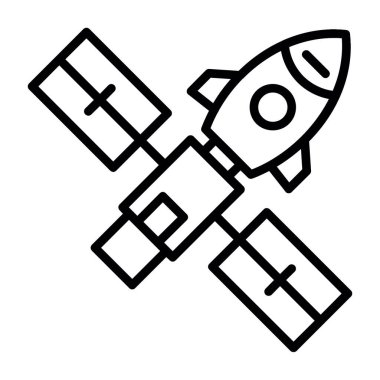 uzay roketi ikonu. düz biçim 