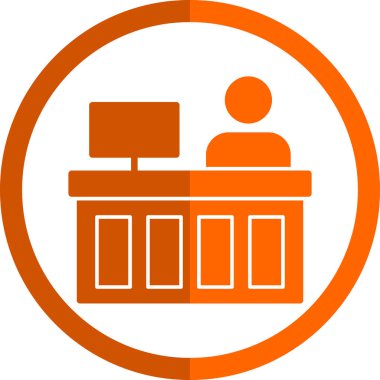 Resepsiyon simgesinin vektör illüstrasyonu