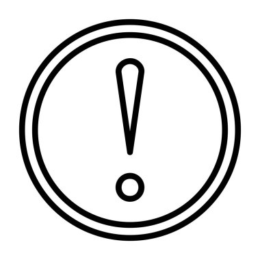 Uyarı uyarısı simgesi dış hat biçiminde