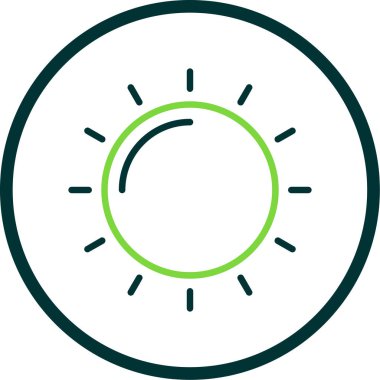 Güneş Simgesi Vektör illüstrasyonu 