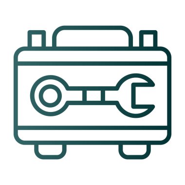 araç kutusu simgesi, vektör illüstrasyonu basit tasarım