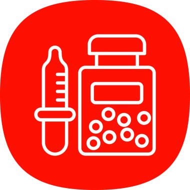 Bir test tübü simgesinin vektör çizimi