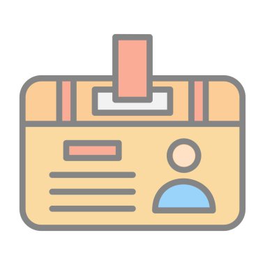 Kimlik kartı web simgesi, vektör illüstrasyonu 