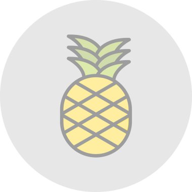 Ananas. Web simgesi basit illüstrasyon 