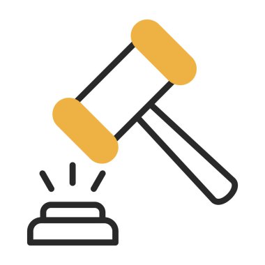 Açık arttırma. Web simgesi vektör illüstrasyonu 