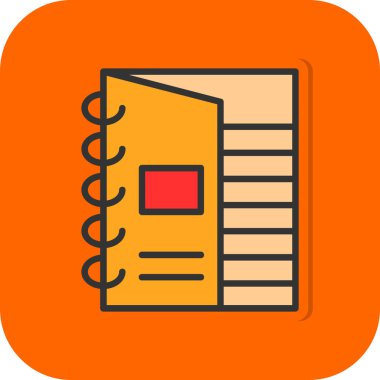 Modern Not Defteri simgesinin vektör illüstrasyonu                            