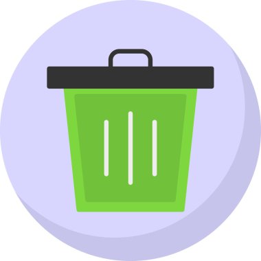 Çöp kutusu simgesi. vektör illüstrasyonu