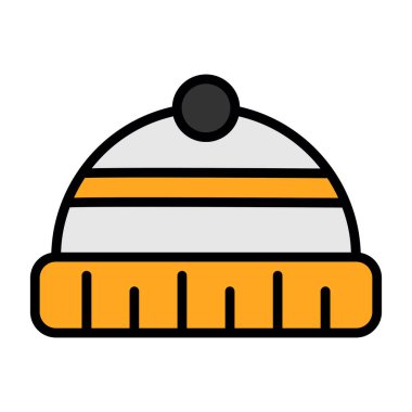 hat vektör renk çizgisi simgesi