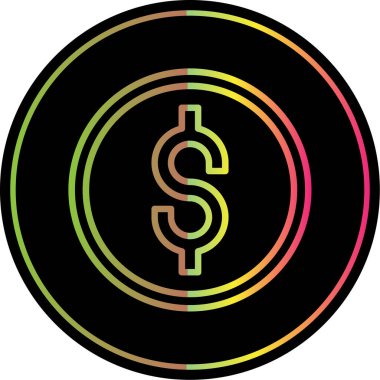 Vektör para dolar simgesi illüstrasyonu