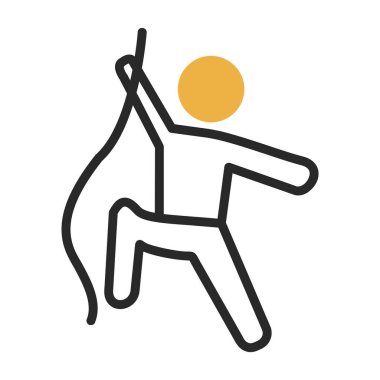 Erkek tırmanıcı simgesi vektör illüstrasyonu