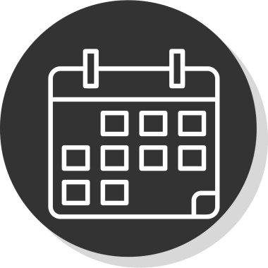 Takvim simgesi vektör illüstrasyonu