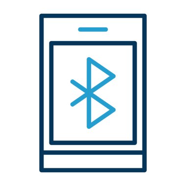 Bluetooth Web simgesi basit illüstrasyon 