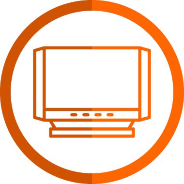 televizyon web simgesi vektör illüstrasyonu