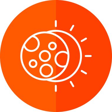 Güneş tutulması simgesinin vektör illüstrasyonu 