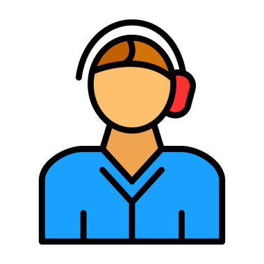 Operatör. Web simgesi basit illüstrasyon