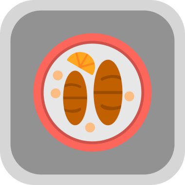 Bir tabak suşinin vektör çizimi