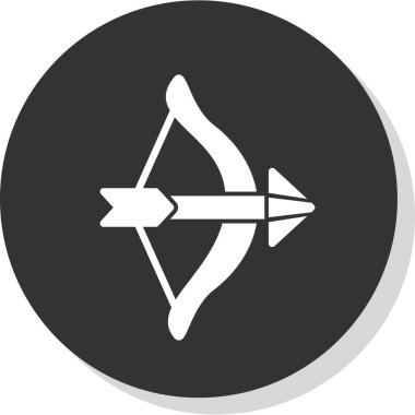 Archer ve ok simgesinin vektör illüstrasyonu