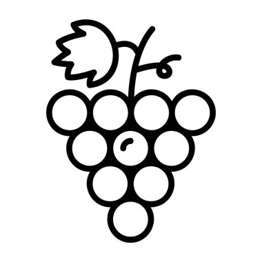 Üzüm. Web simgesi basit illüstrasyon