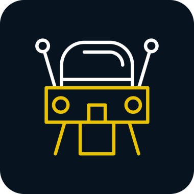 uzay gemisi kapsülü ikon vektör çizimi