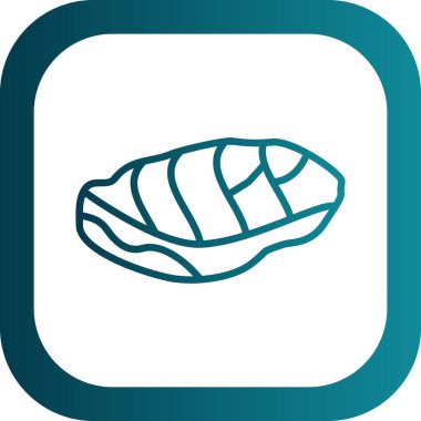 Et biftek ikonunun vektör illüstrasyonu 