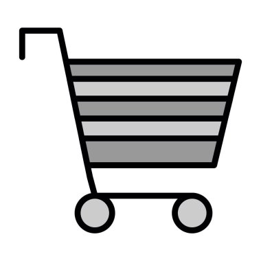 Alışveriş arabası ikonu. vektör illüstrasyonu                     