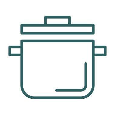 Mutfak kabı ince çizgi ikonu. Mutfak gereçleri, mutfak, vektör piktogramı - doğrusal stil. mobil uygulama, web ve etiket işareti,