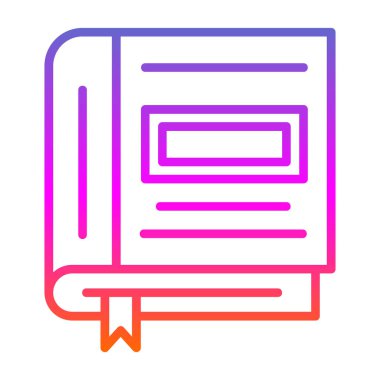 Kitap simgesinin vektör illüstrasyonu 